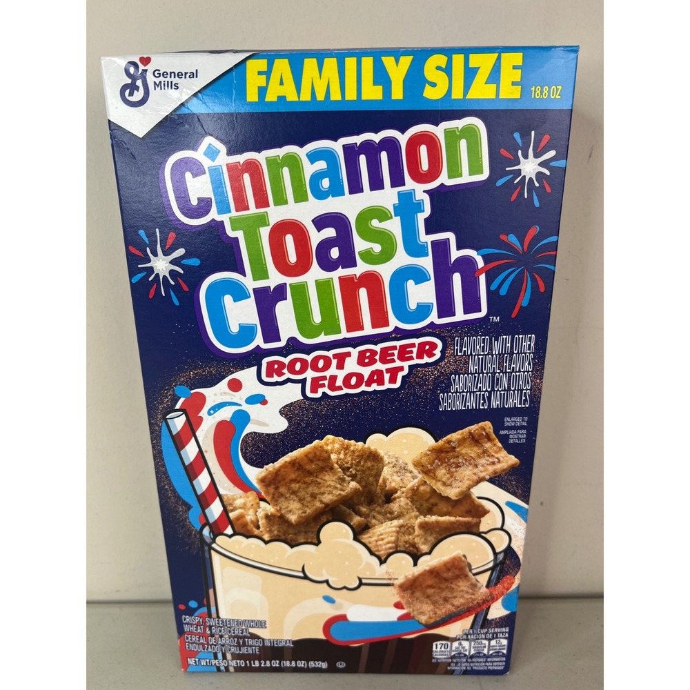 General Mills Cinnamon Toast Crunch Root Beer Float Family Size Cereal 18.8 Oz